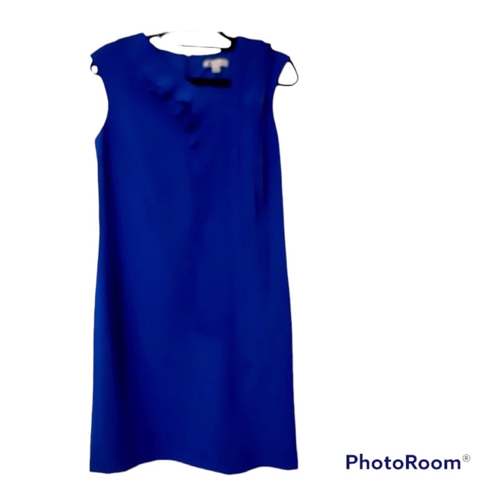 😊2 FOR $25-Leslie Fay Sleeveless Blue Dress. Size 10